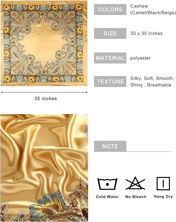 Satin Head Scarf for Women