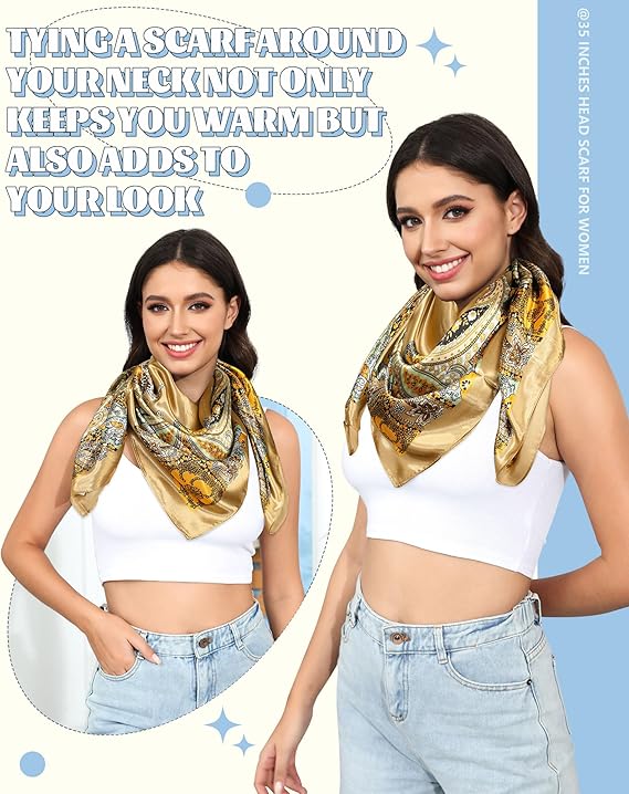 Satin Head Scarf for Women